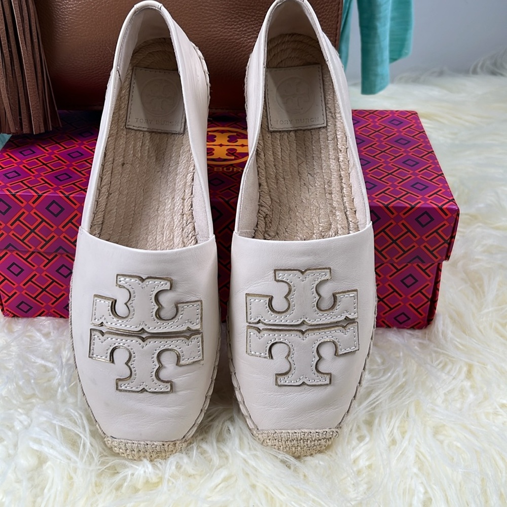 Tory Burch Ines Napa Leather Espadrilles